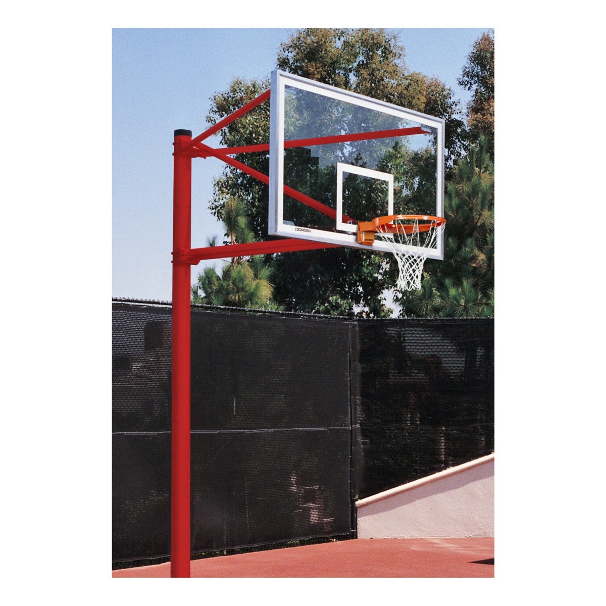 Porter Athletic Ultimate Outdoor Basketball System Red