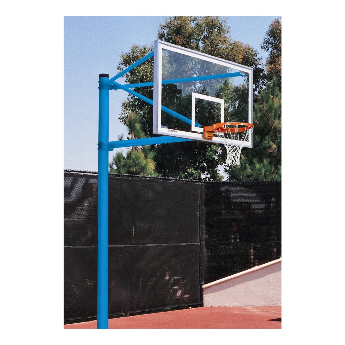 Porter Athletic Ultimate Outdoor Basketball System Light Blue