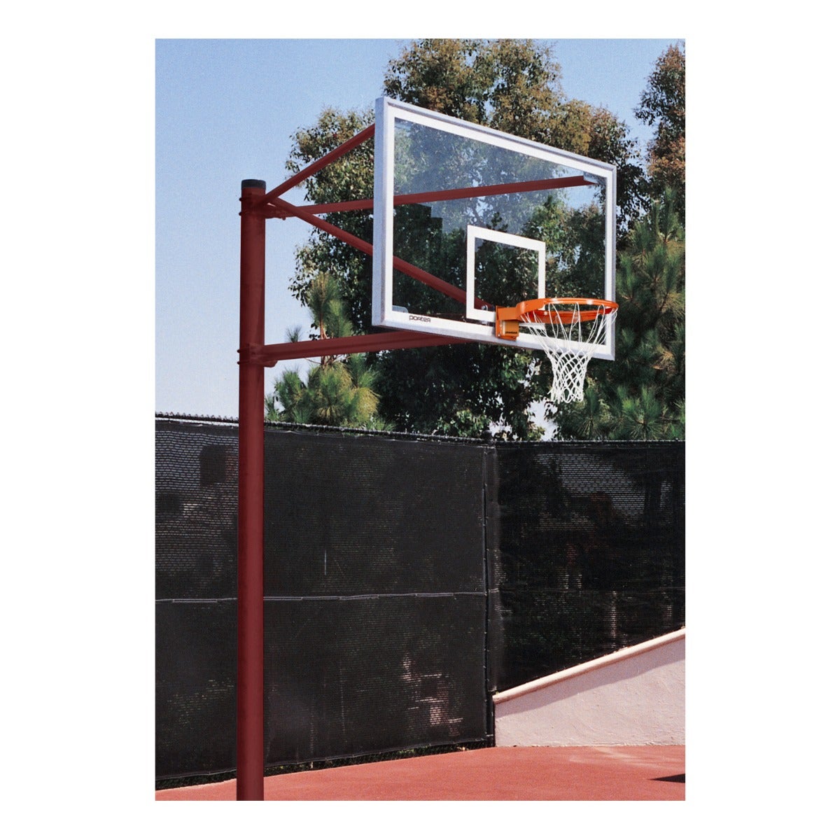 Porter Athletic Ultimate Outdoor Basketball System Maroon