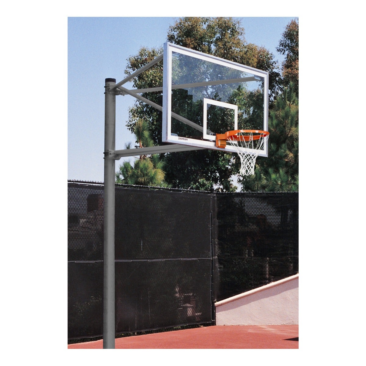 Porter Athletic Ultimate Outdoor Basketball System Textured Gray