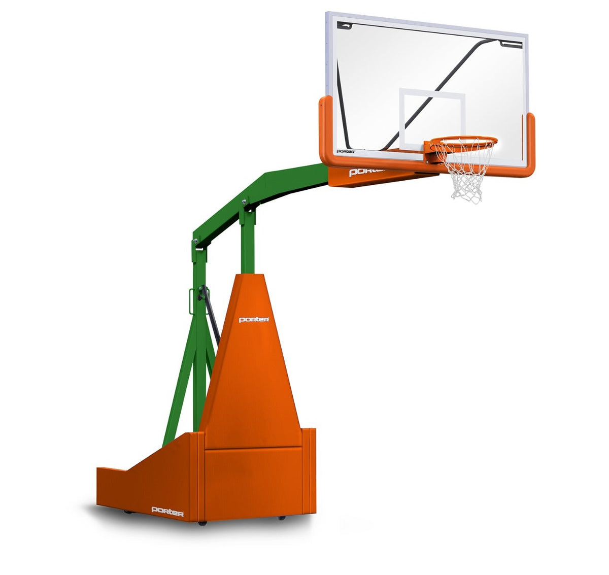 Porter Athletic 1135 Competition Portable Backstop Orange, Kelly Green, No Graphics