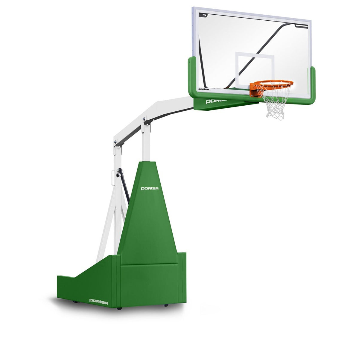 Porter Athletic 1135 Competition Portable Backstop Kelly Green, White, No Graphics