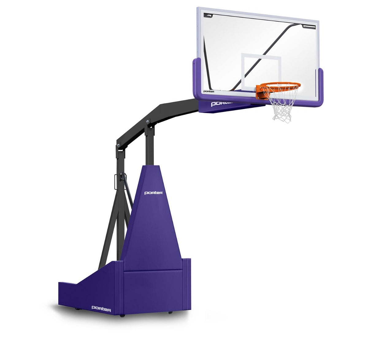 Porter Athletic 1135 Competition Portable Backstop Purple, Black, No Graphics
