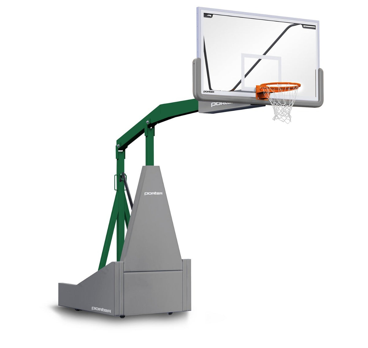 Porter Athletic 1135 Competition Portable Backstop Gray, Dark Green, No Graphics