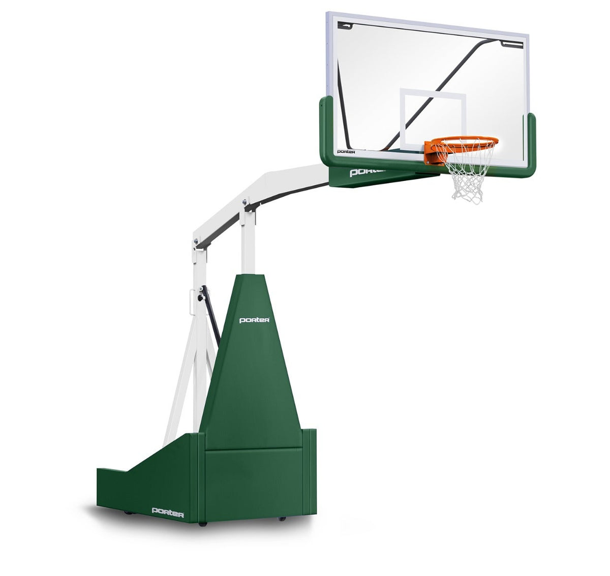 Porter Athletic 1135 Competition Portable Backstop Dark Green, White, No Graphics