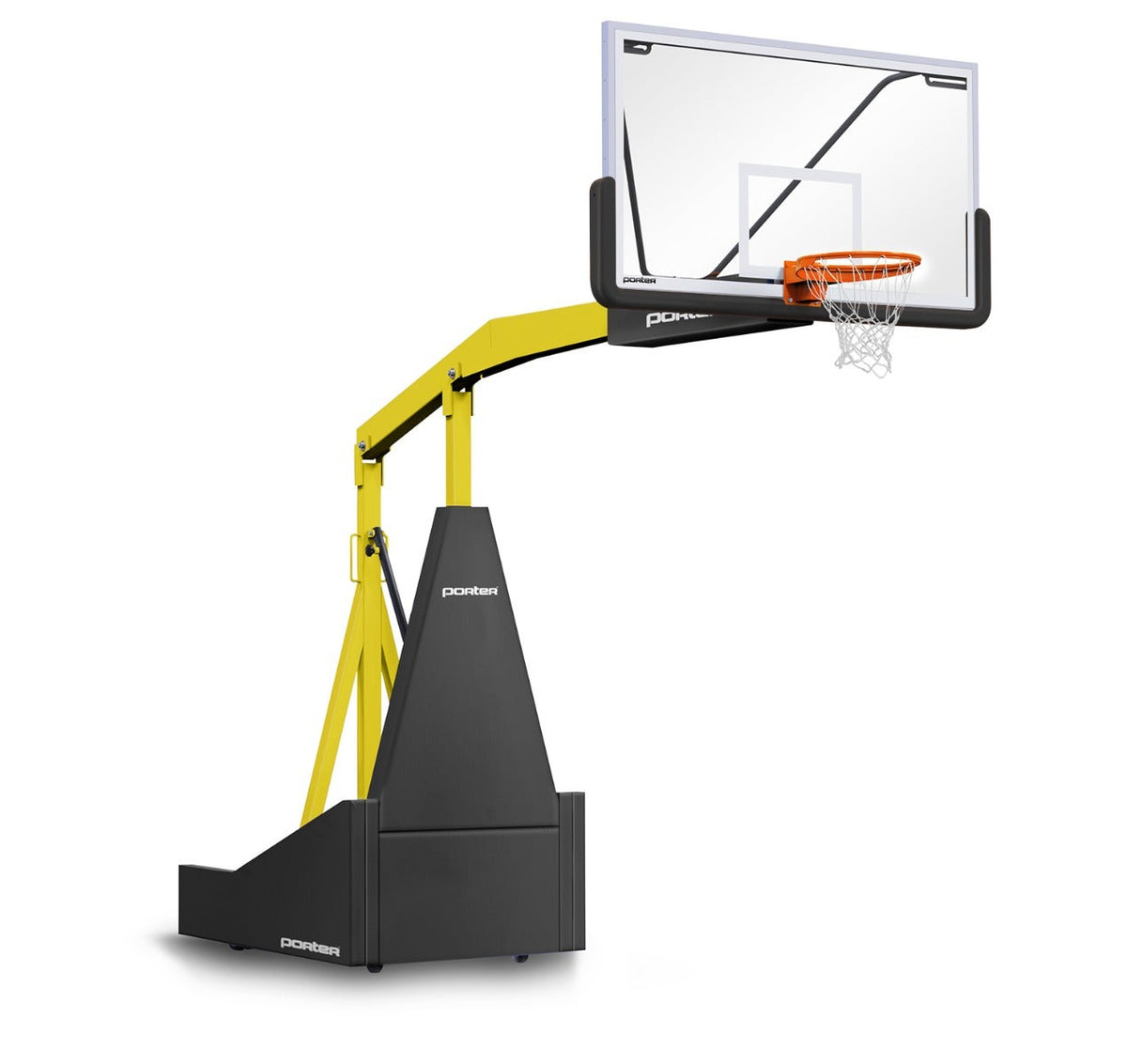 Porter Athletic 1135 Competition Portable Backstop Black, Yellow Gold, No Graphics