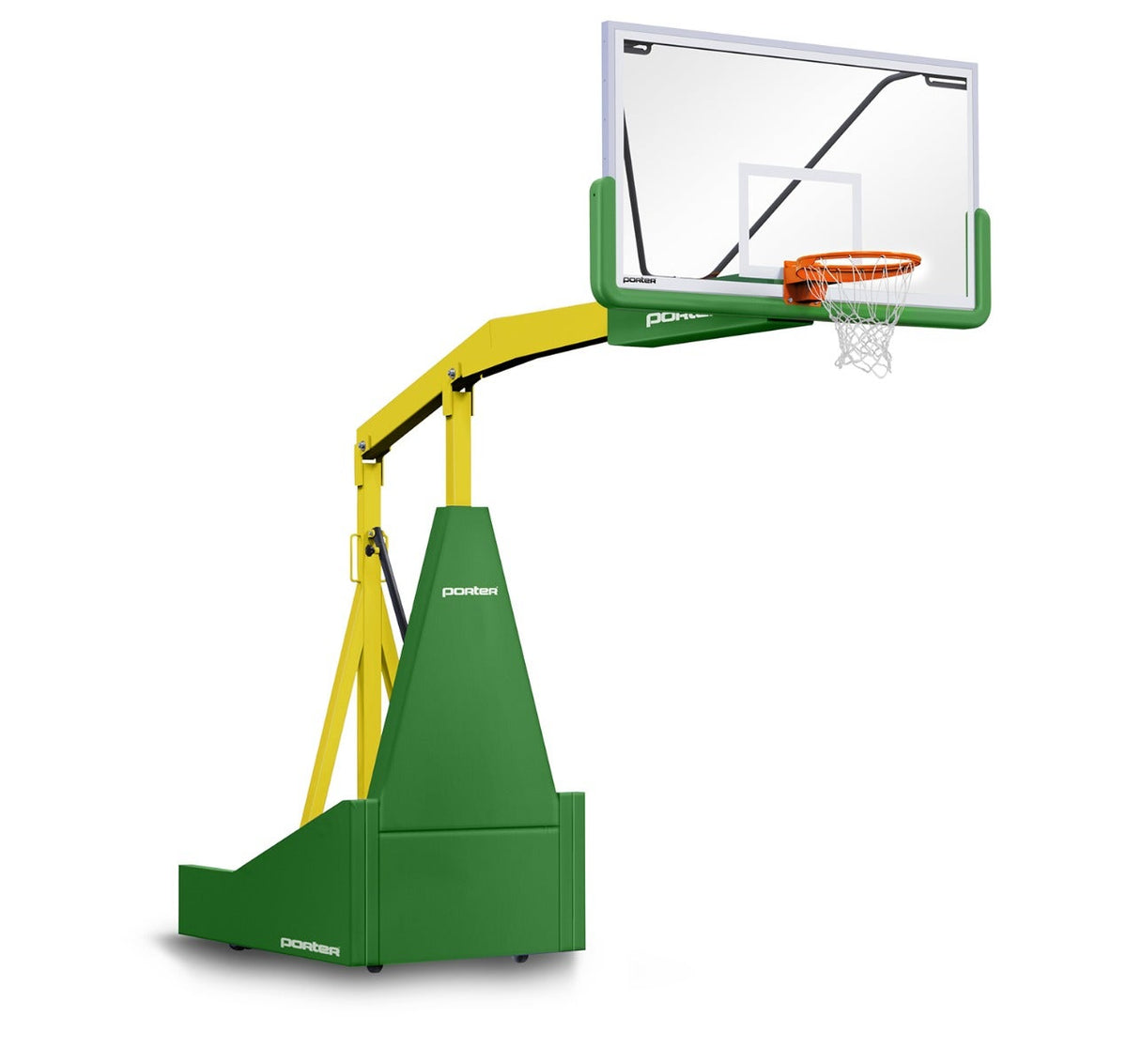 Porter Athletic 1135 Competition Portable Backstop Kelly Green, Yellow Gold, No Graphics