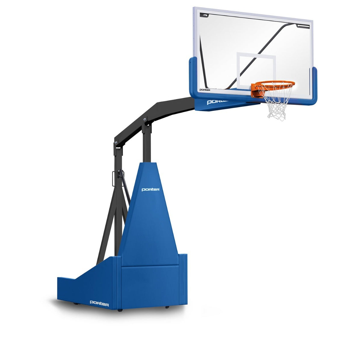 Porter Athletic 1135 Competition Portable Backstop Royal Blue, Black, No Graphics