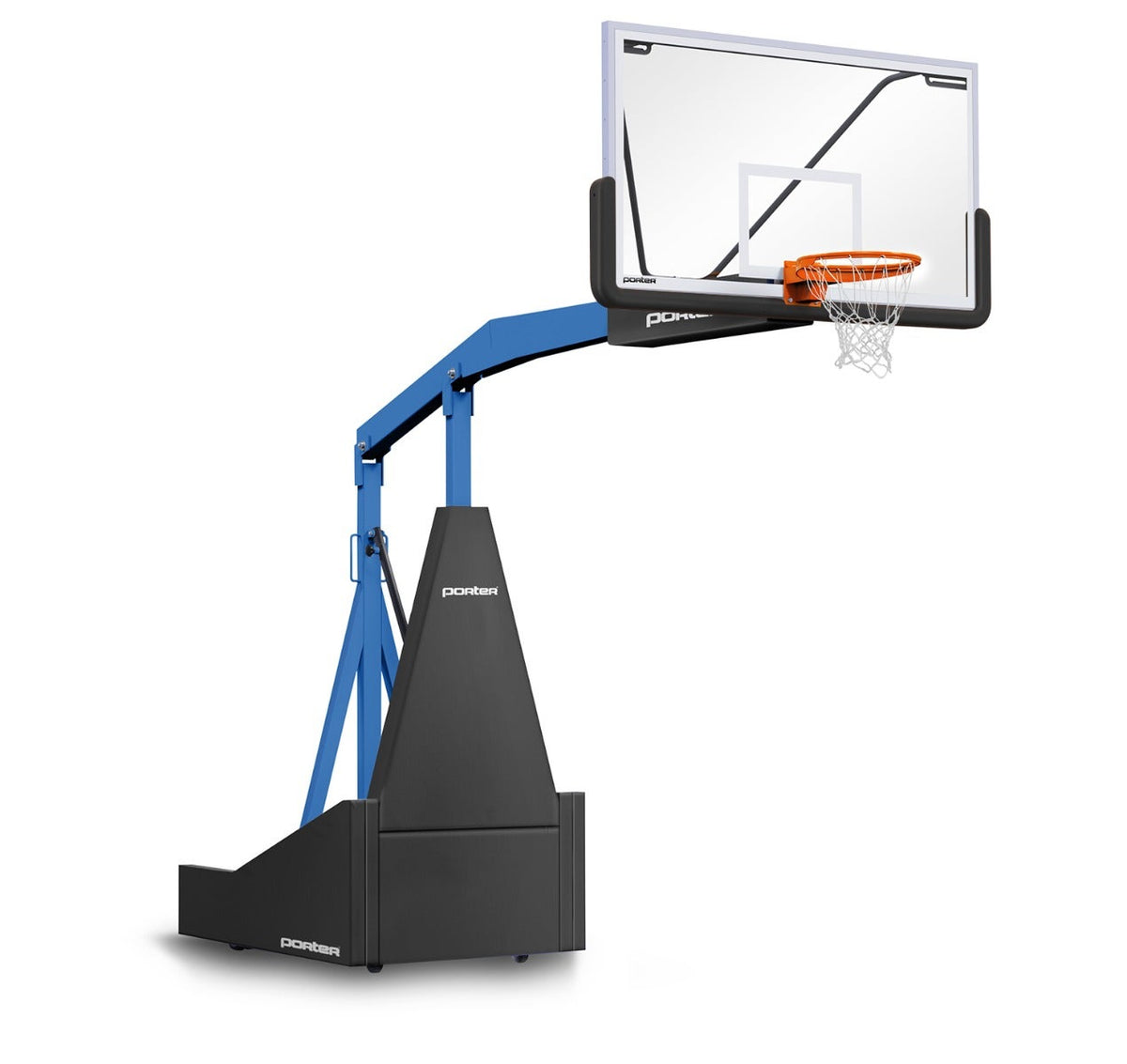 Porter Athletic 1135 Competition Portable Backstop Black, Royal Blue, No Graphics
