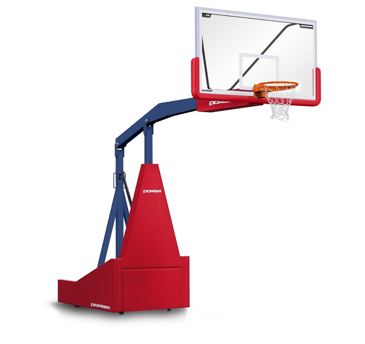 Porter Athletic 1135 Competition Portable Backstop Red, Navy Blue, No Graphics