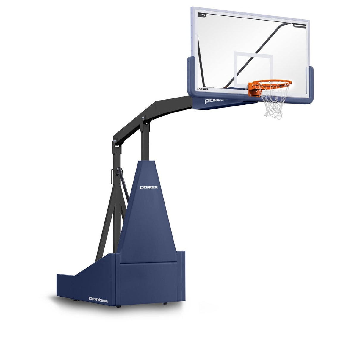 Porter Athletic 1135 Competition Portable Backstop Navy Blue, Black, No Graphics