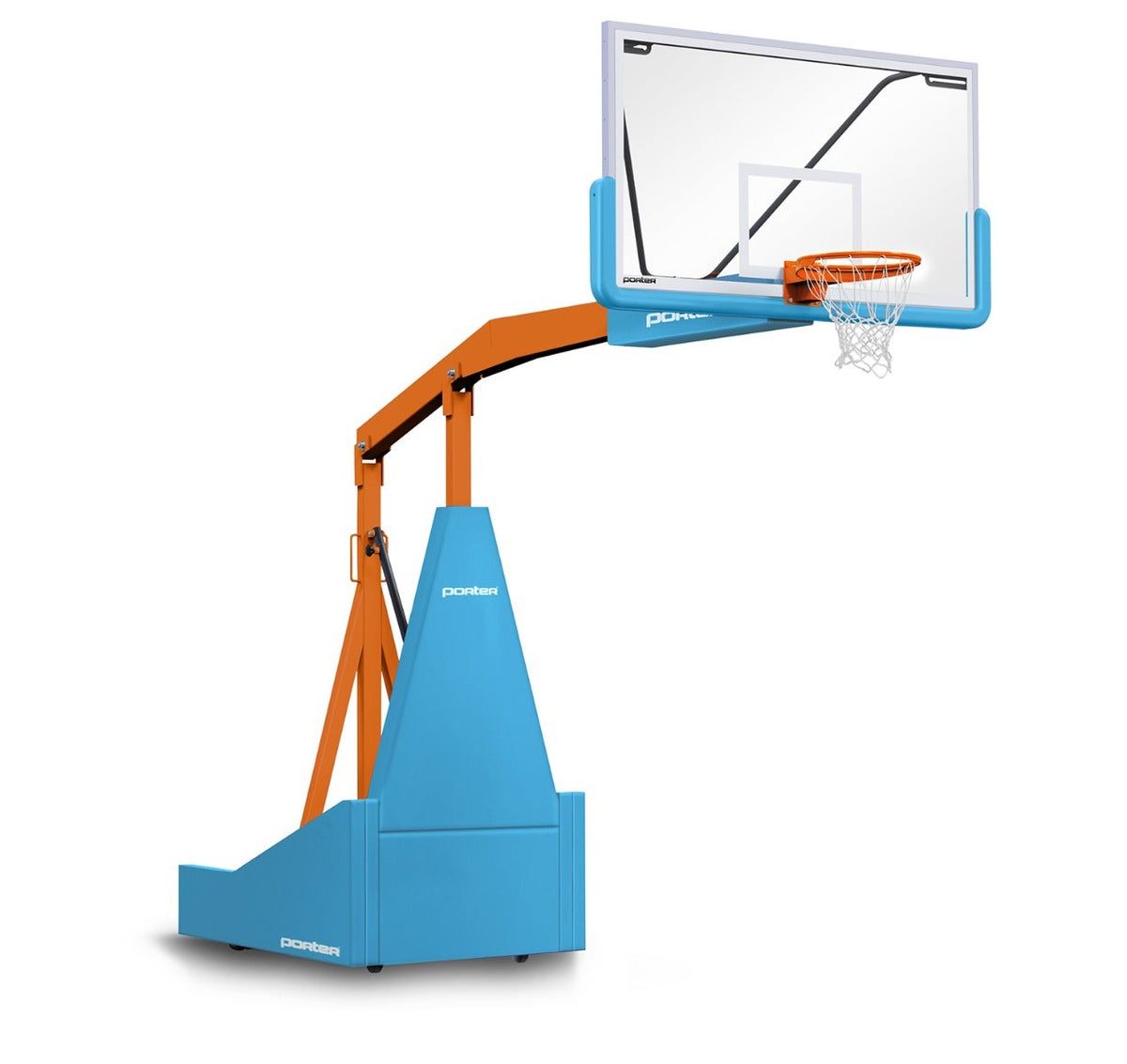 Porter Athletic 1135 Competition Portable Backstop Light Blue, Orange, No Graphics