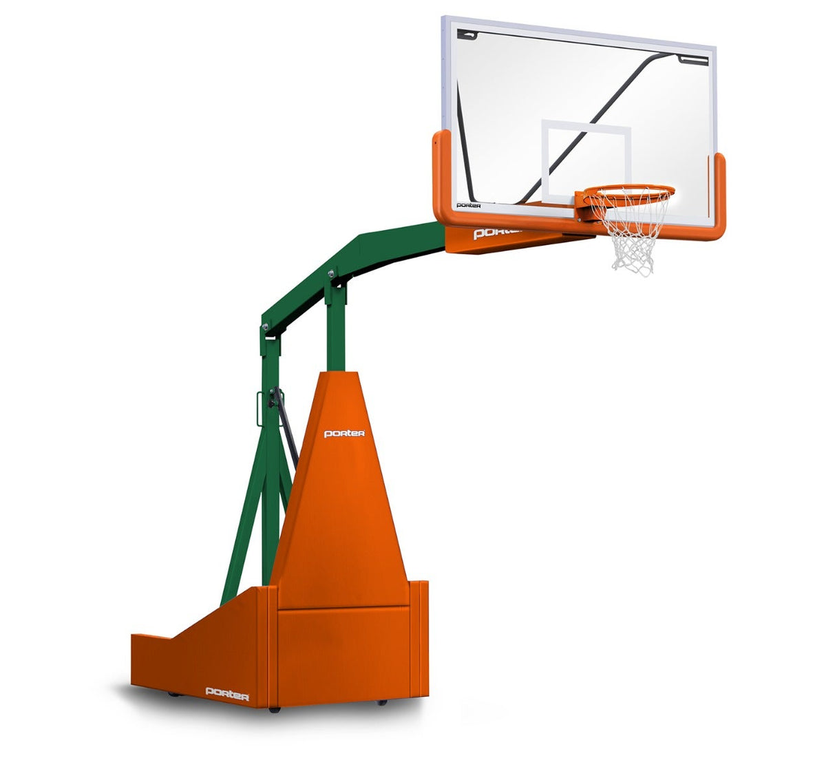 Porter Athletic 1135 Competition Portable Backstop Orange, Dark Green, No Graphics
