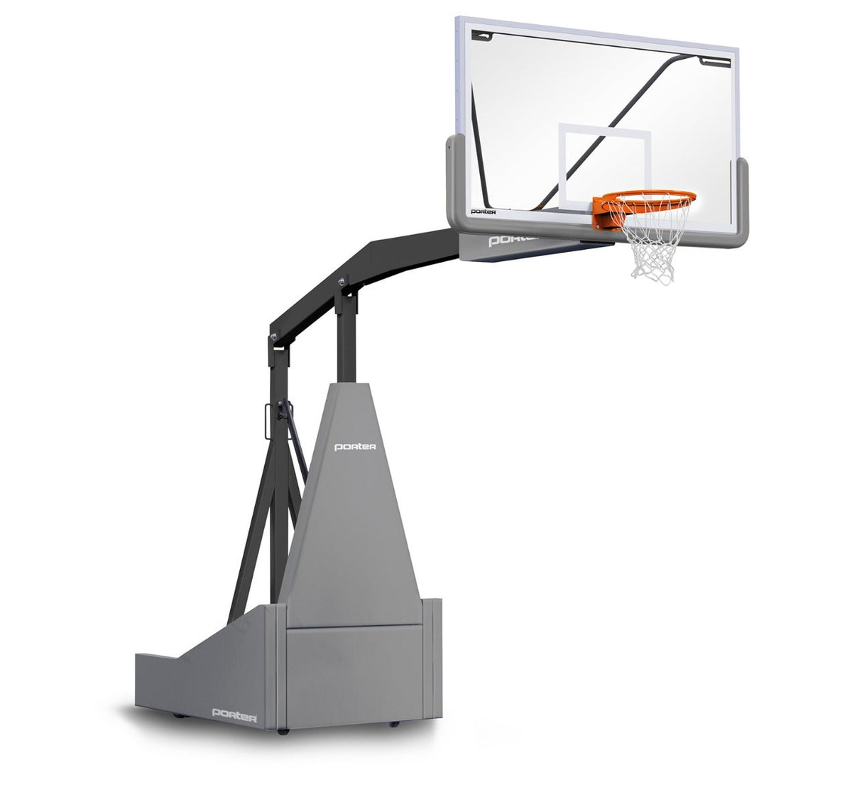 Porter Athletic 1135 Competition Portable Backstop Gray, Black, No Graphics