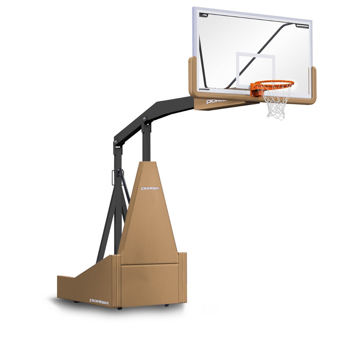 Porter Athletic 1135 Competition Portable Backstop Tan, Black, No Graphics