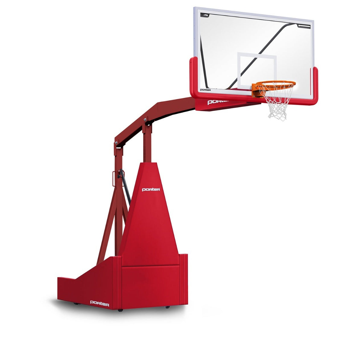 Porter Athletic 1135 Competition Portable Backstop Red, Maroon, No Graphics