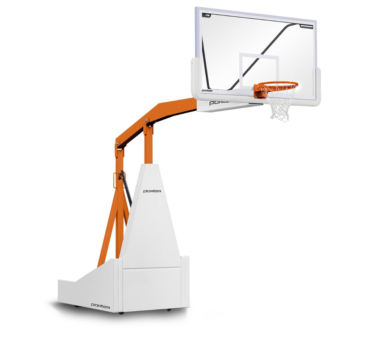 Porter Athletic 1135 Competition Portable Backstop White, Orange, No Graphics