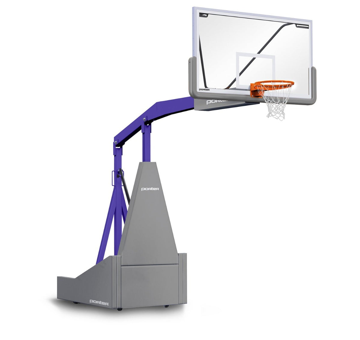 Porter Athletic 1135 Competition Portable Backstop Gray, Purple, No Graphics