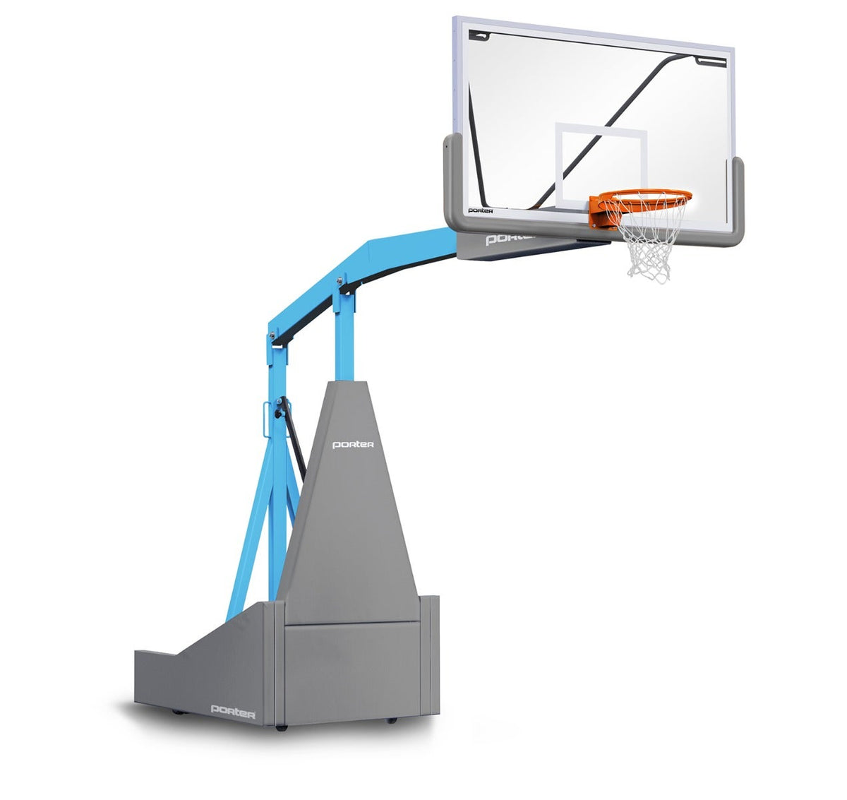 Porter Athletic 1135 Competition Portable Backstop Gray, Light Blue, No Graphics