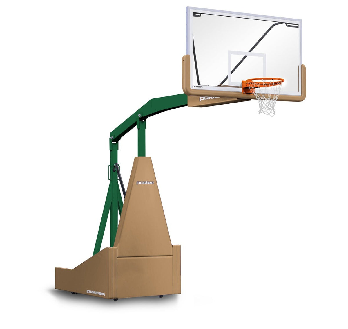 Porter Athletic 1135 Competition Portable Backstop Tan, Dark Green, No Graphics