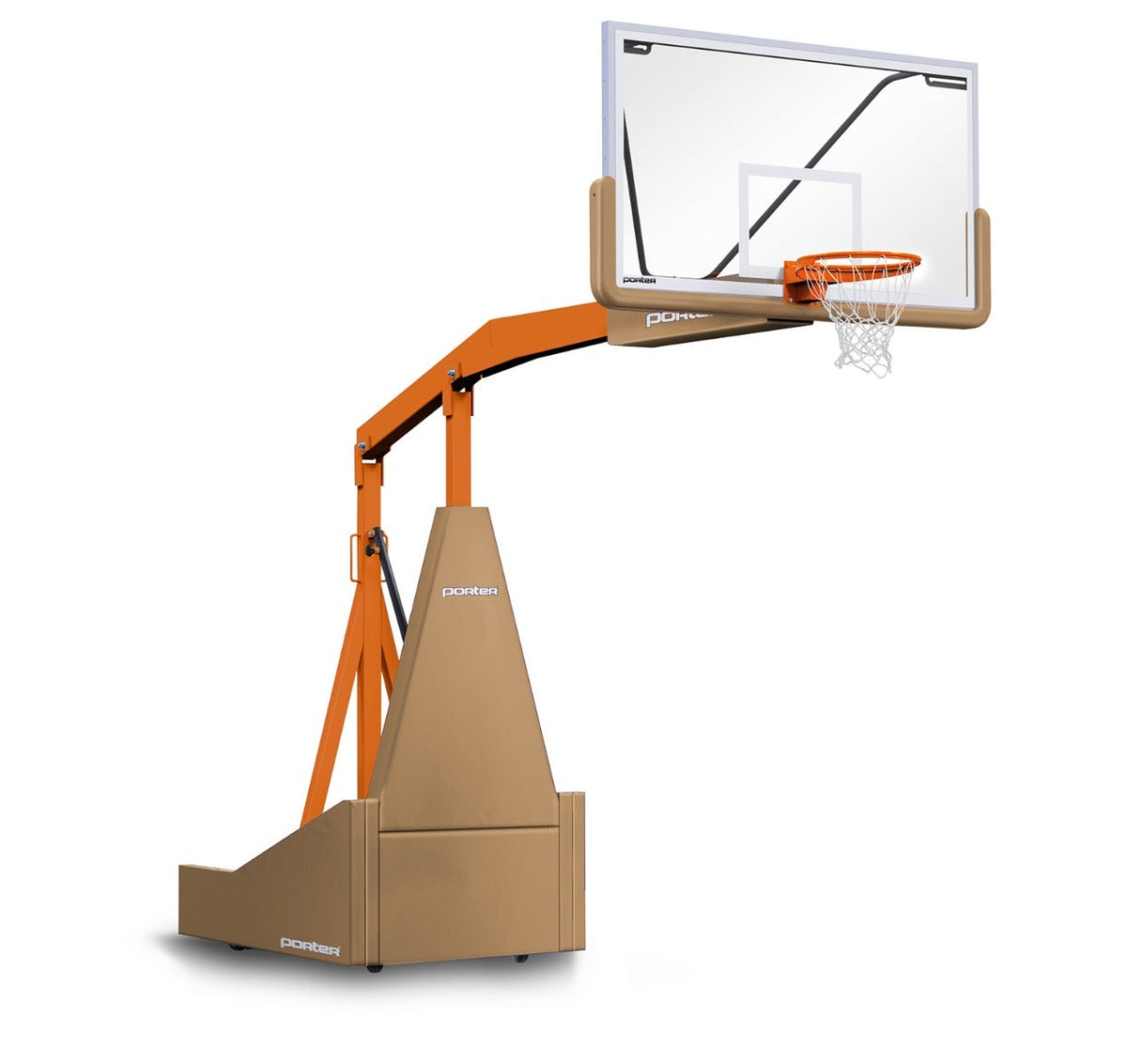 Porter Athletic 1135 Competition Portable Backstop Tan, Orange, No Graphics