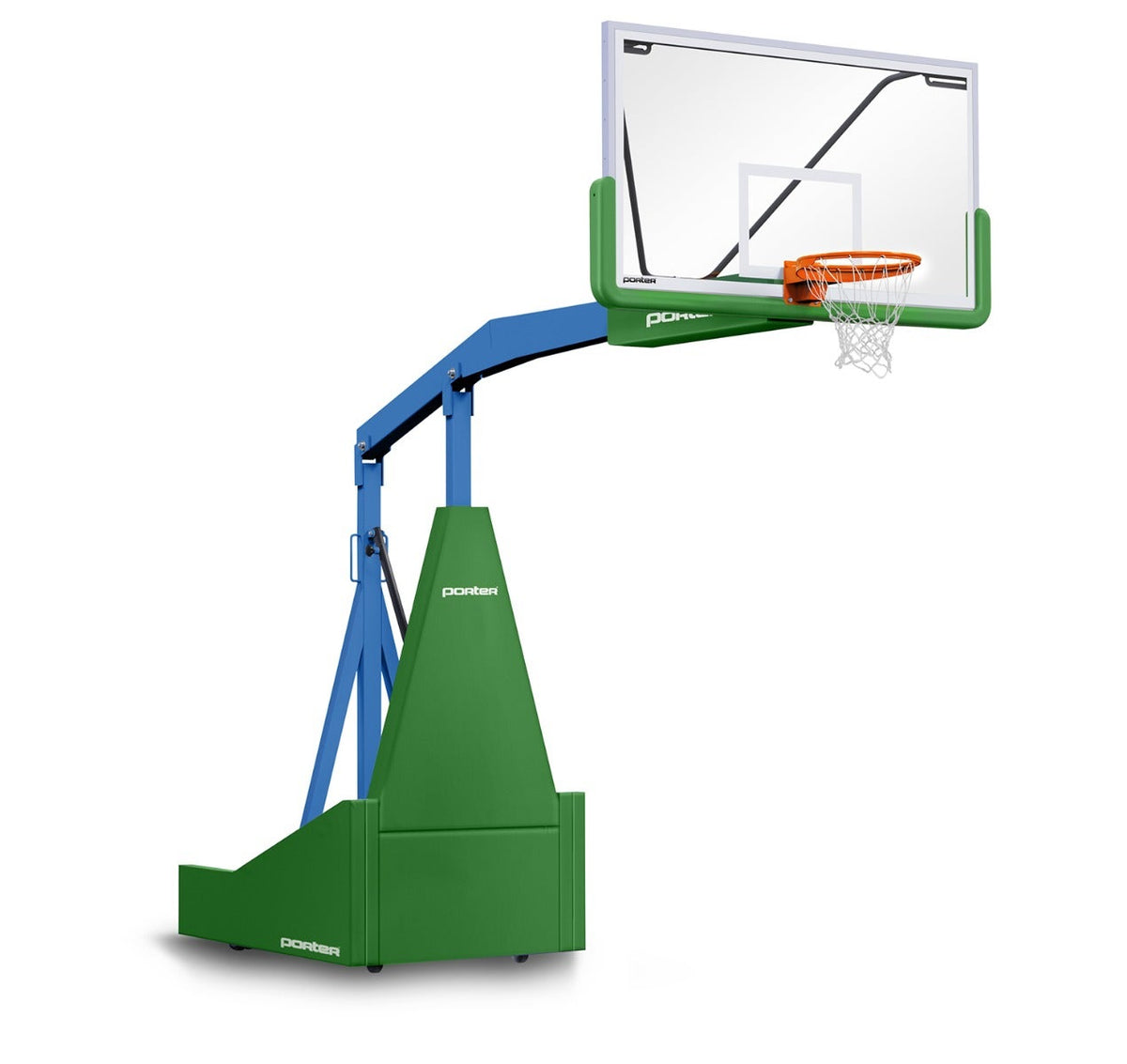 Porter Athletic 1135 Competition Portable Backstop Kelly Green, Royal Blue, No Graphics