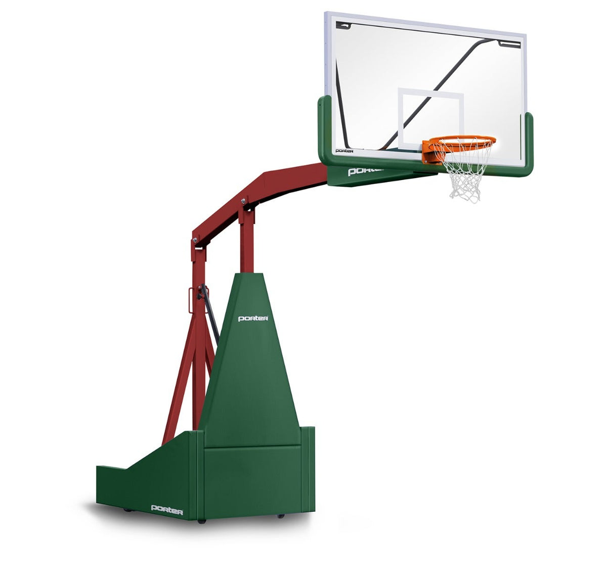 Porter Athletic 1135 Competition Portable Backstop Dark Green, Maroon, No Graphics