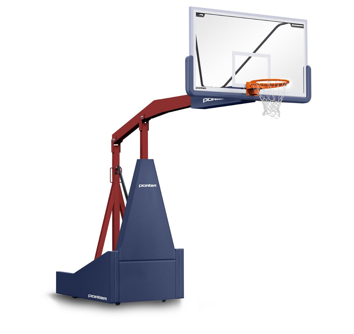 Porter Athletic 1135 Competition Portable Backstop Navy Blue, Maroon, No Graphics