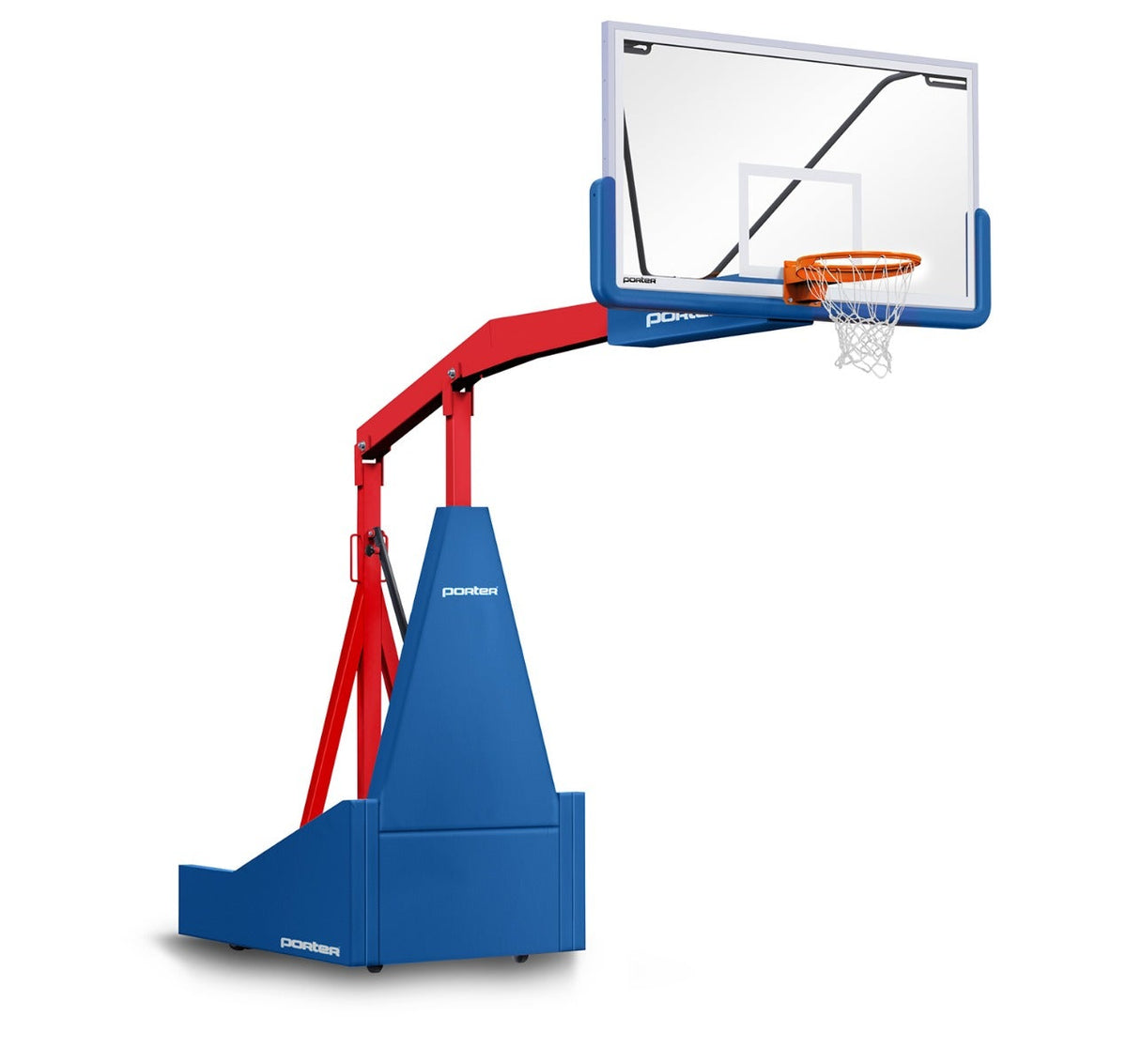 Porter Athletic 1135 Competition Portable Backstop Royal Blue, Red, No Graphics