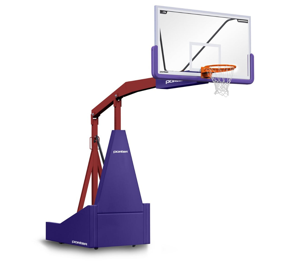 Porter Athletic 1135 Competition Portable Backstop Purple, Maroon, No Graphics