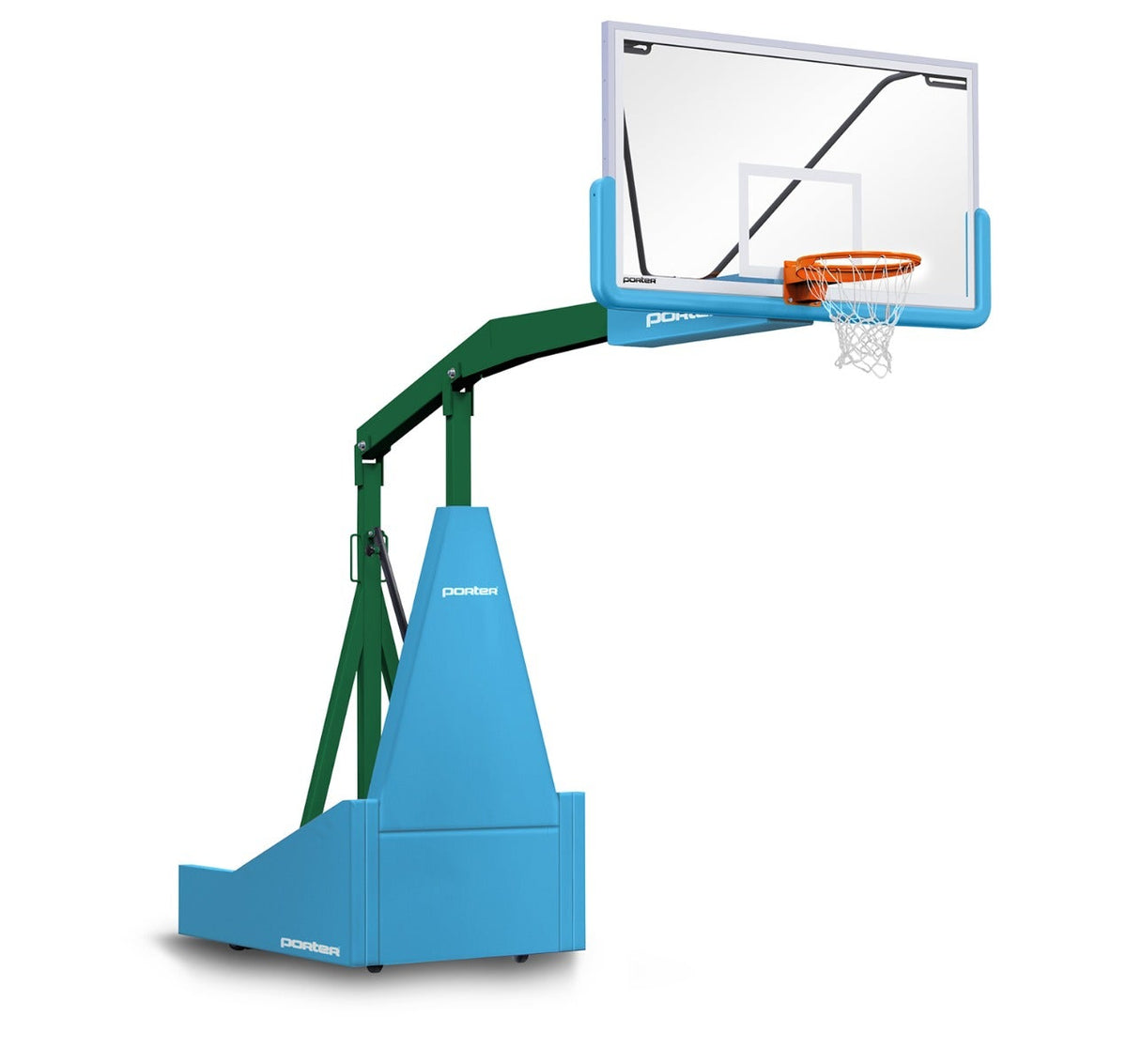 Porter Athletic 1135 Competition Portable Backstop Light Blue, Dark Green, No Graphics