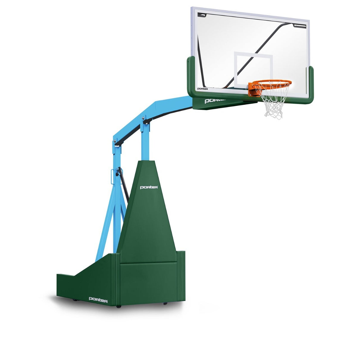 Porter Athletic 1135 Competition Portable Backstop Dark Green, Light Blue, No Graphics