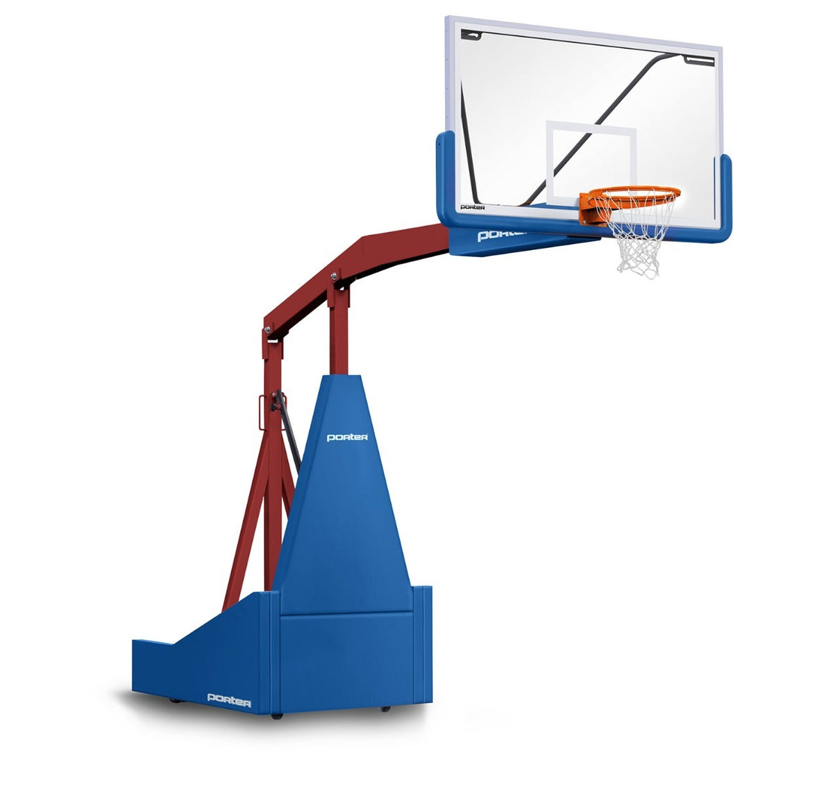 Porter Athletic 1135 Competition Portable Backstop Royal Blue, Maroon, No Graphics