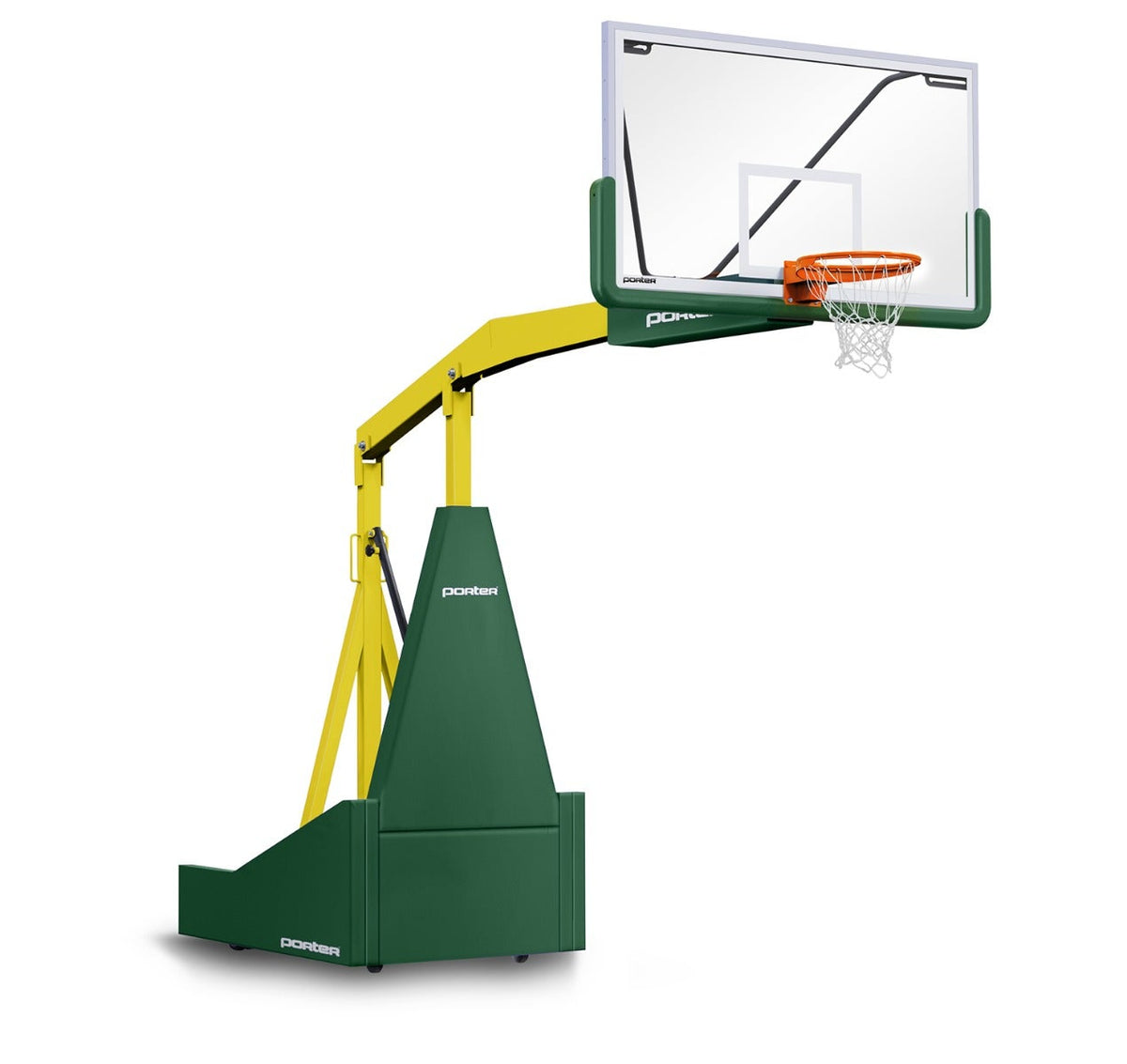 Porter Athletic 1135 Competition Portable Backstop Dark Green, Yellow Gold, No Graphics