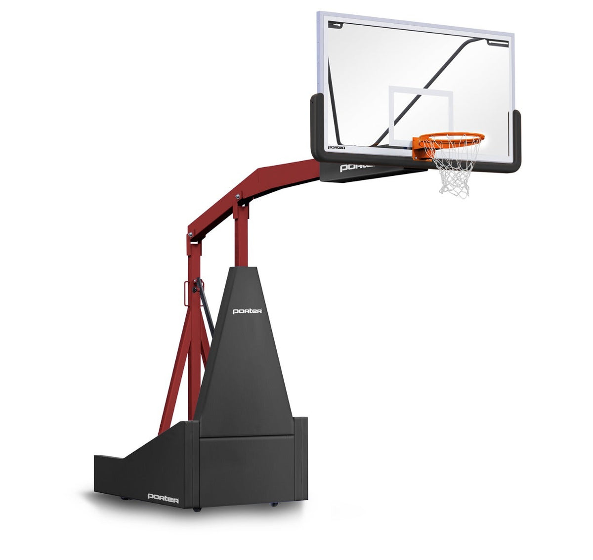 Porter Athletic 1135 Competition Portable Backstop Black, Maroon, No Graphics