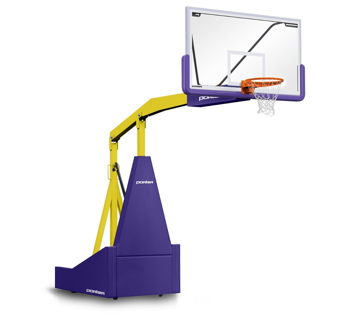 Porter Athletic 1135 Competition Portable Backstop Purple, Yellow Gold, No Graphics