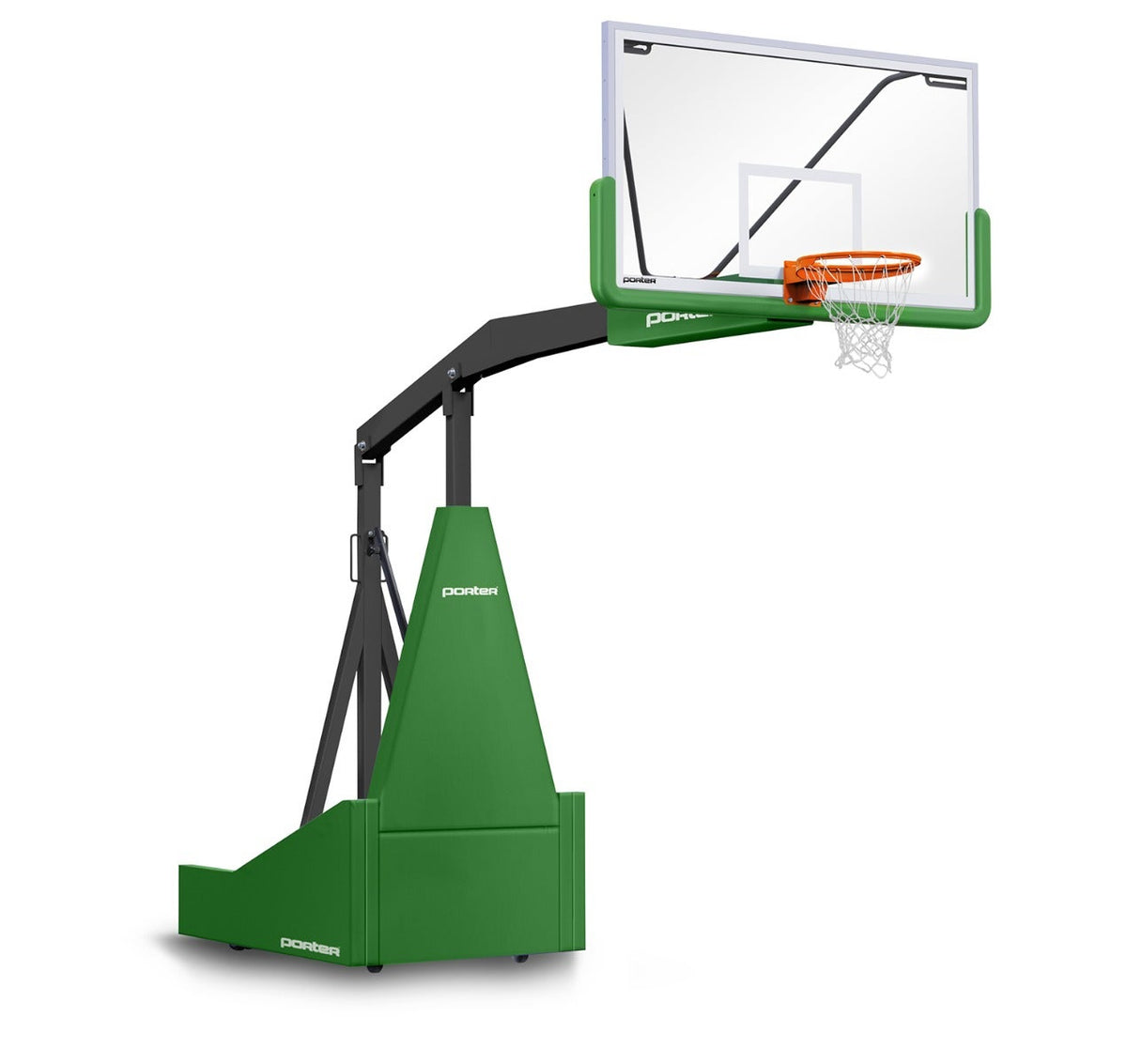Porter Athletic 1135 Competition Portable Backstop Kelly Green, Black, No Graphics