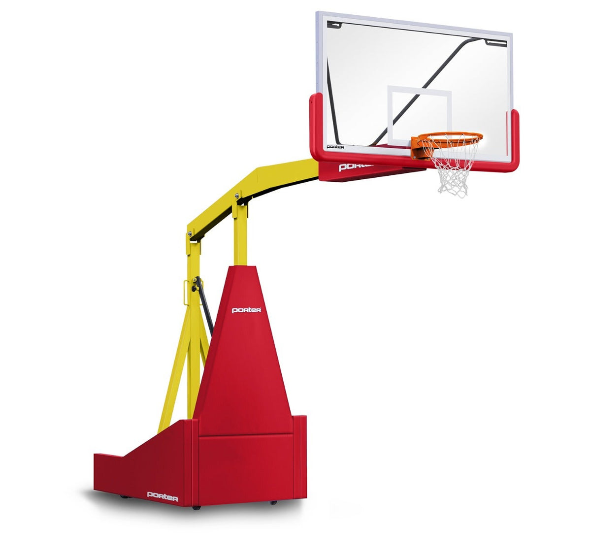 Porter Athletic 1135 Competition Portable Backstop Red, Yellow Gold, No Graphics
