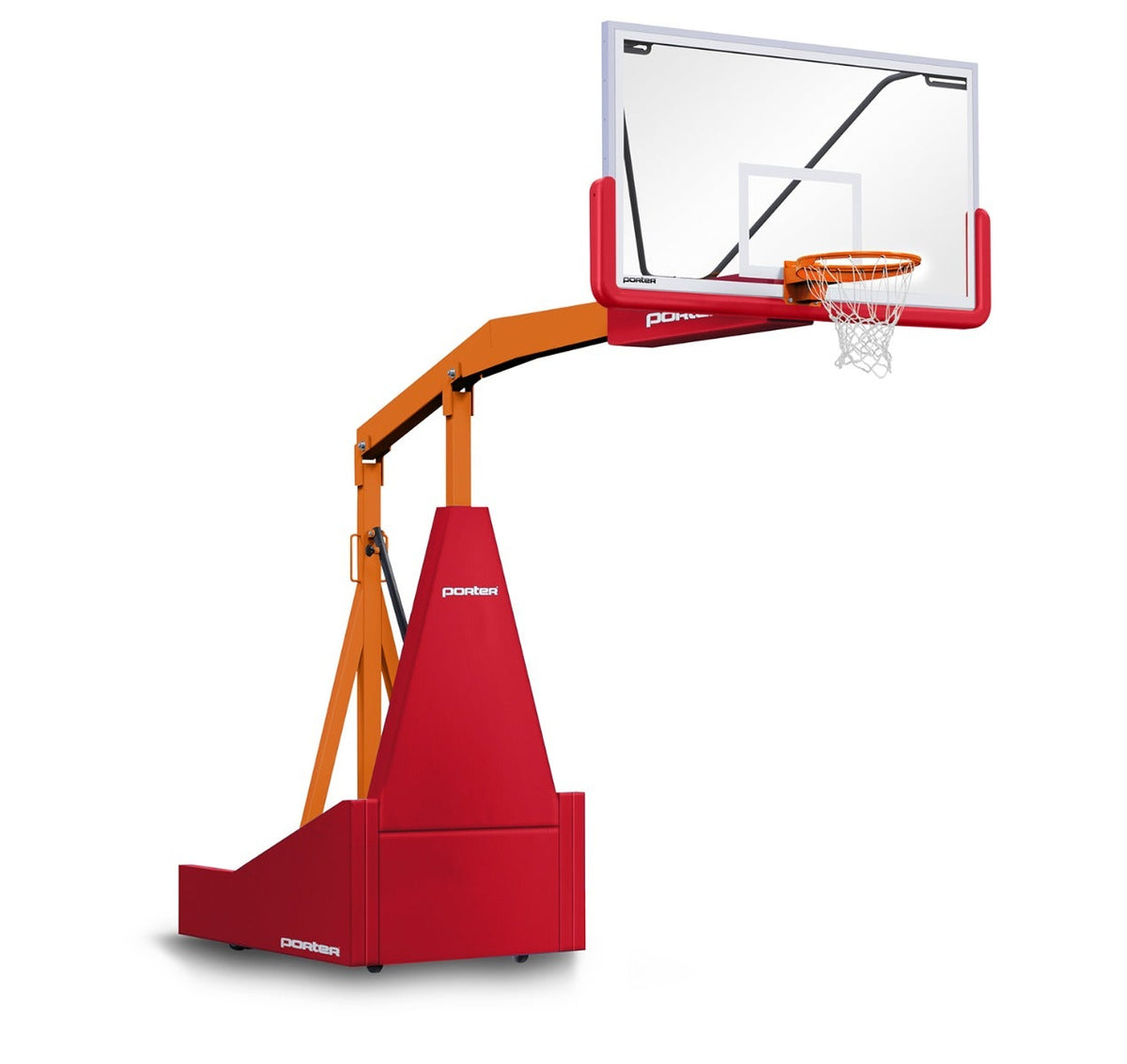 Porter Athletic 1135 Competition Portable Backstop Red, Orange, No Graphics