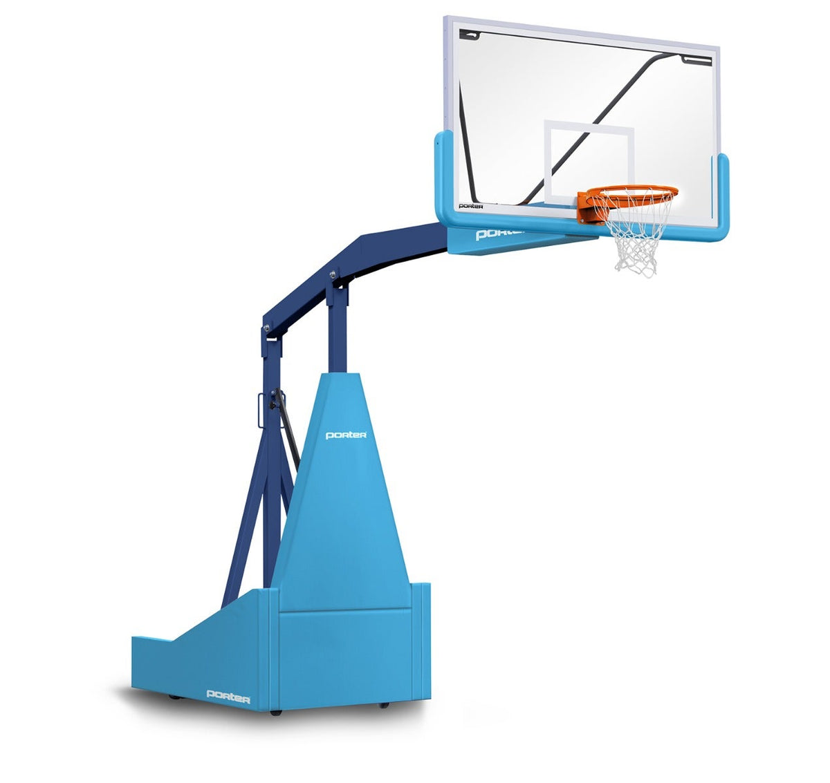 Porter Athletic 1135 Competition Portable Backstop Light Blue, Navy Blue, No Graphics