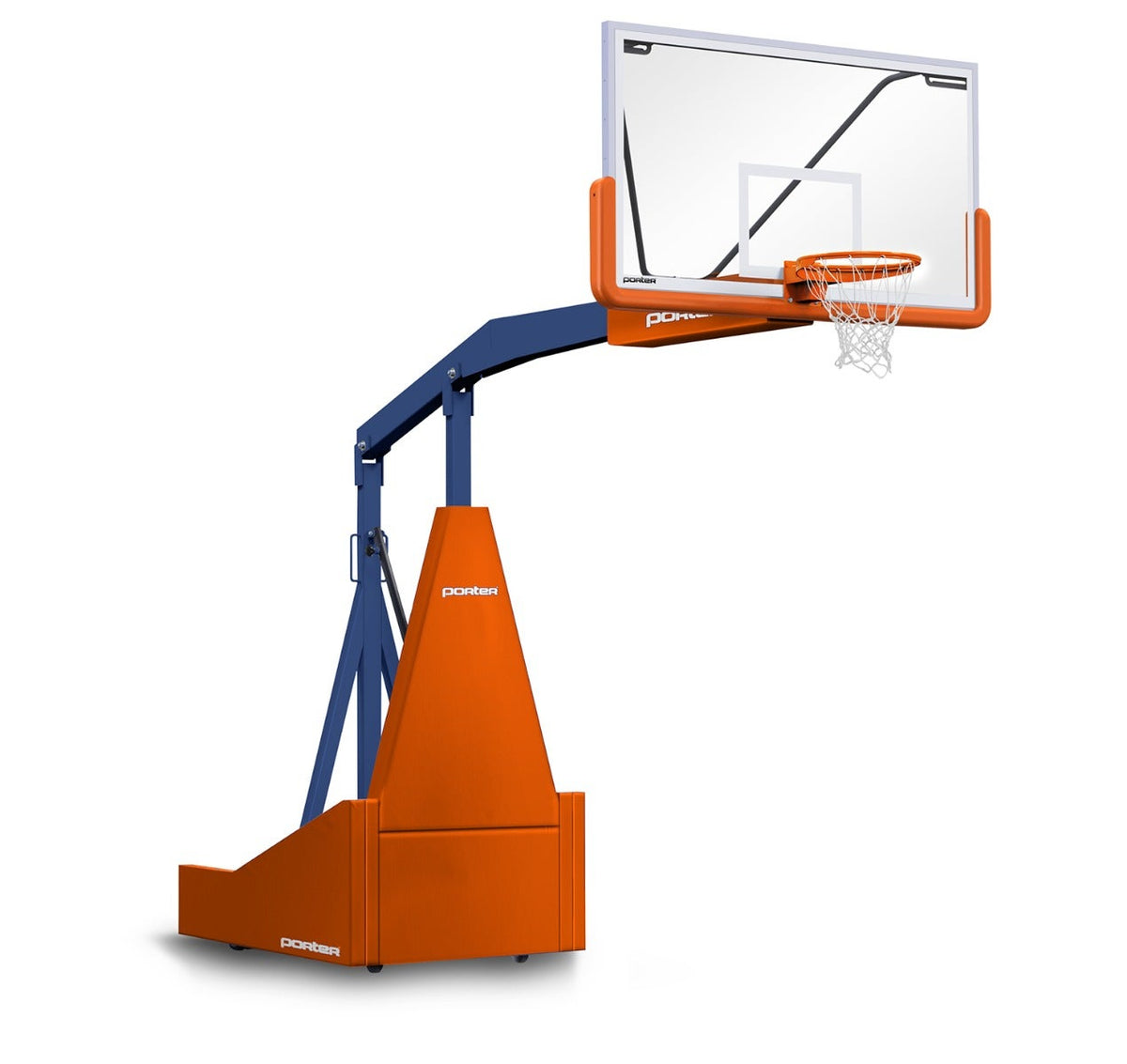 Porter Athletic 1135 Competition Portable Backstop Orange, Navy Blue, No Graphics