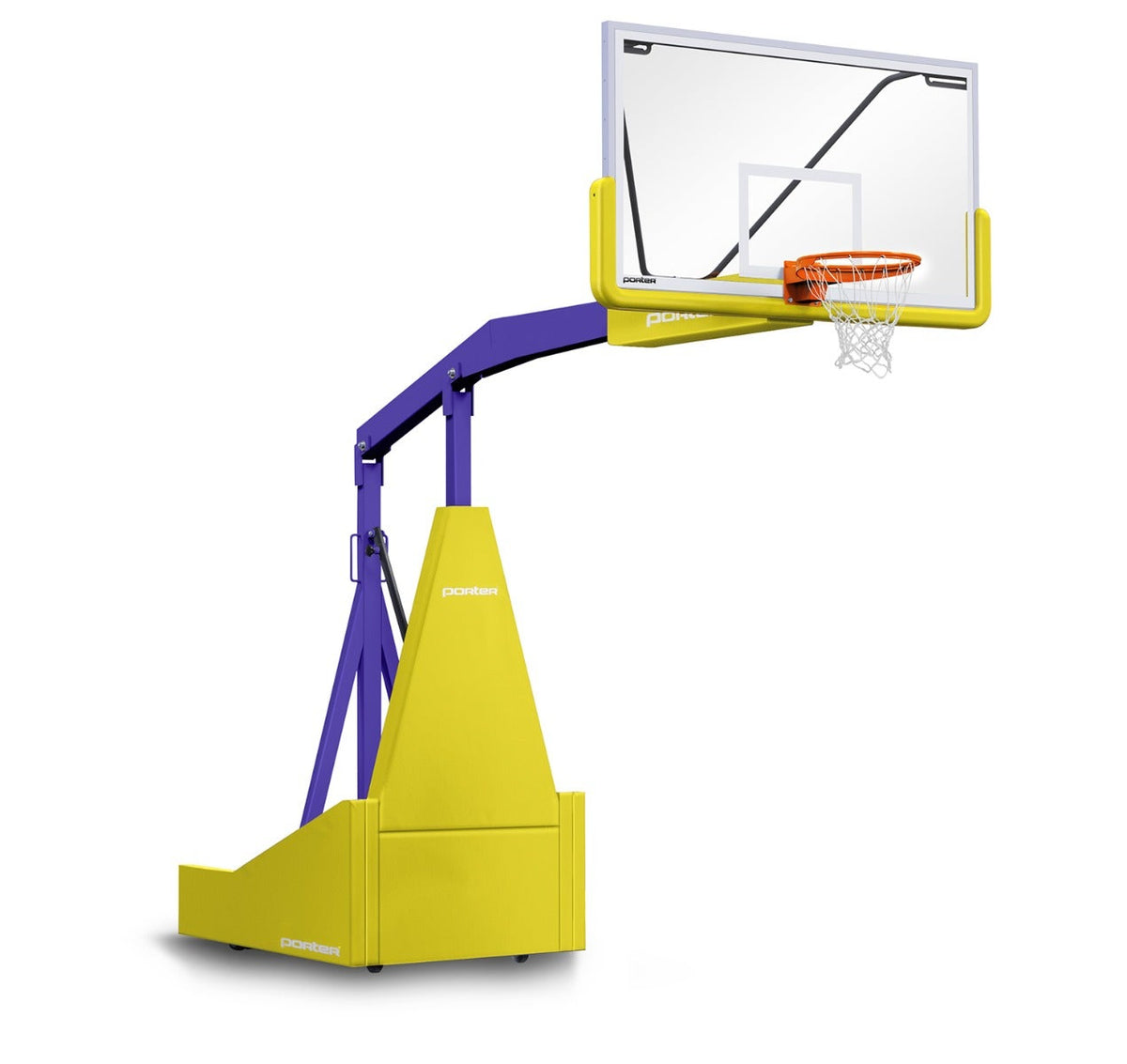 Porter Athletic 1135 Competition Portable Backstop Yellow Gold, Purple, No Graphics