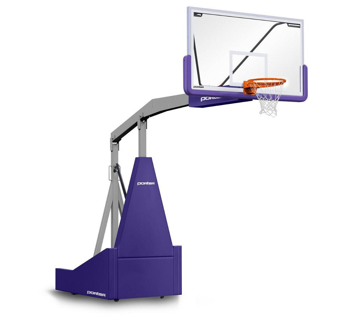 Porter Athletic 1135 Competition Portable Backstop Purple, Gray, No Graphics