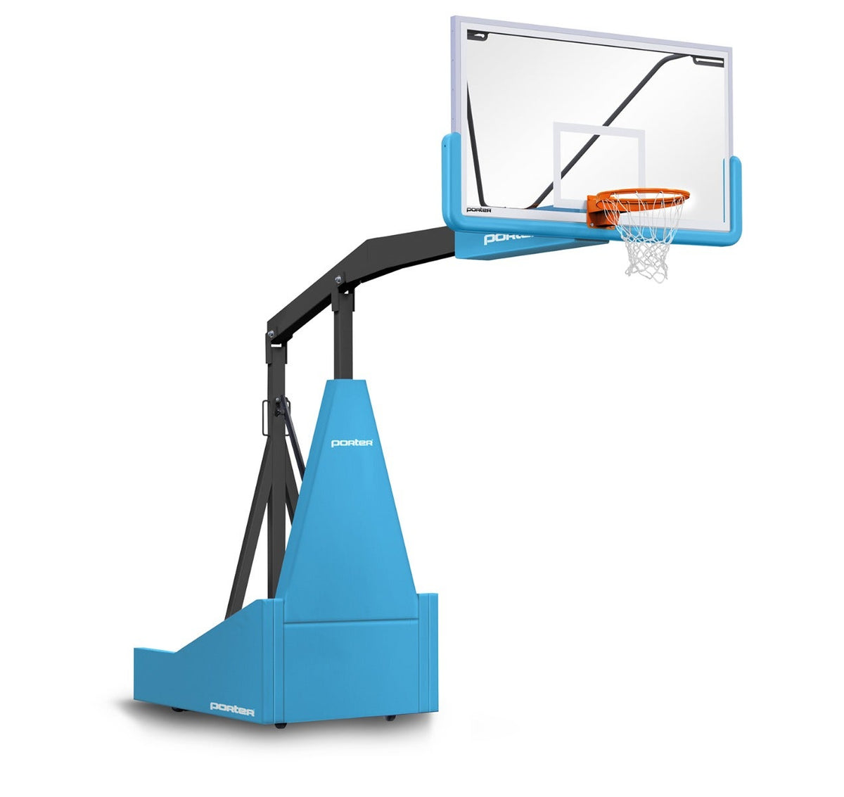 Porter Athletic 1135 Competition Portable Backstop Light Blue, Black, No Graphics