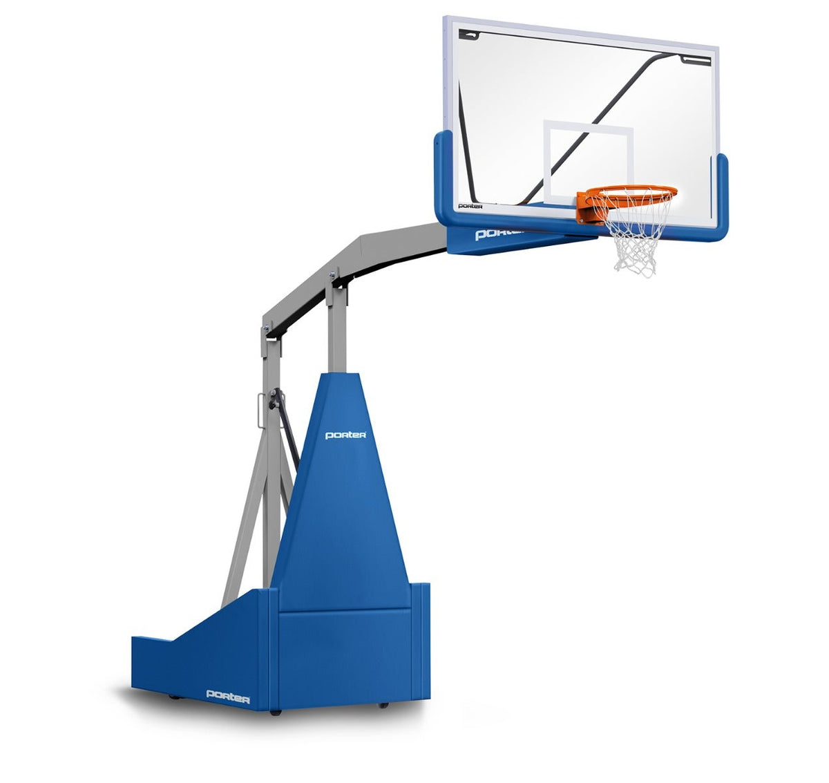 Porter Athletic 1135 Competition Portable Backstop Royal Blue, Gray, No Graphics