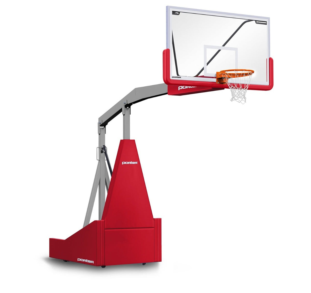 Porter Athletic 1135 Competition Portable Backstop Red, Gray, No Graphics