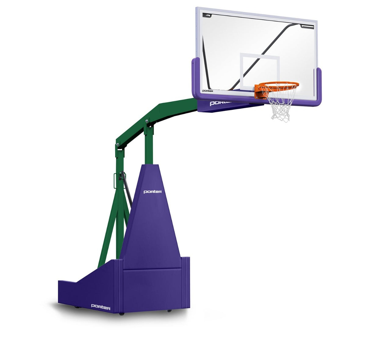 Porter Athletic 1135 Competition Portable Backstop Purple, Dark Green, No Graphics