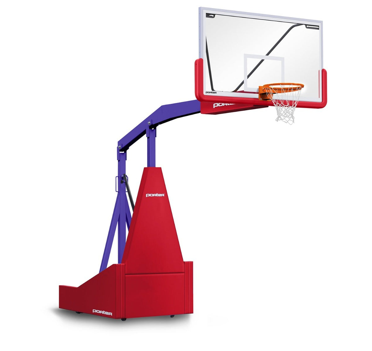 Porter Athletic 1135 Competition Portable Backstop Red, Purple, No Graphics