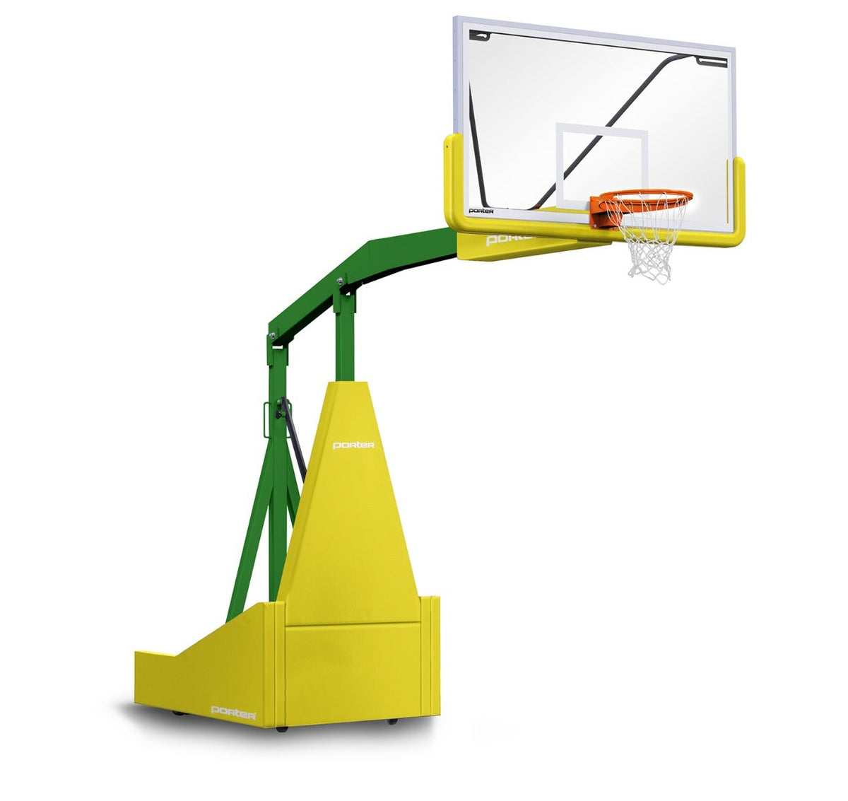 Porter Athletic 1135 Competition Portable Backstop Yellow Gold, Kelly Green, No Graphics