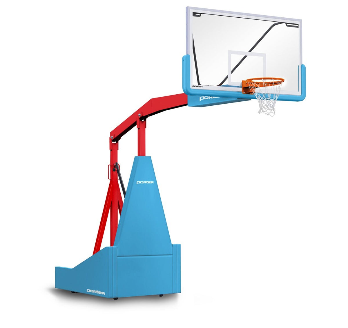 Porter Athletic 1135 Competition Portable Backstop Light Blue, Red, No Graphics